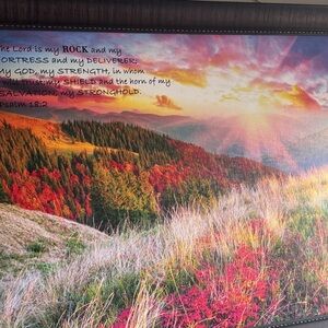 Inspirational Landscape Wall Art with Psalm 18:2